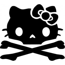 Autocolante - Hello Kitty Caveira