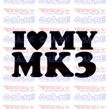 Autocolante - I love My MK3