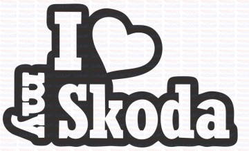 Autocolante - I Love My Skoda