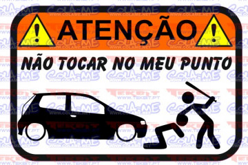 Autocolante Impresso - Não tocar no meu Punto(2)