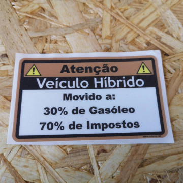 Autocolante Impresso - Veículo Hibrido (Gasóleo)