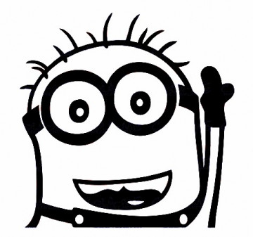 Autocolante - Minion Dedo no ar
