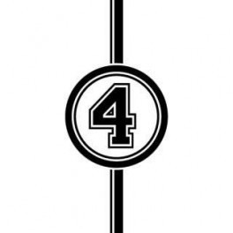 Autocolante - Número 4