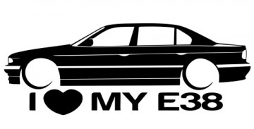 Autocolante para I love BMW E38