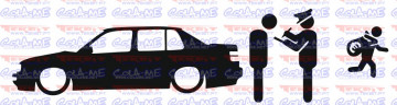 Autocolante - Policia e ladrões - VW golf Jetta
