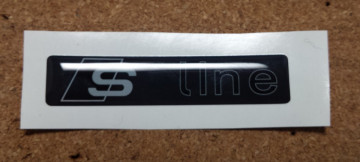Autocolante Resinado 3D para Audi S-Line - 57 x 12mm