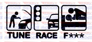 Autocolante - TUNE RACE F***