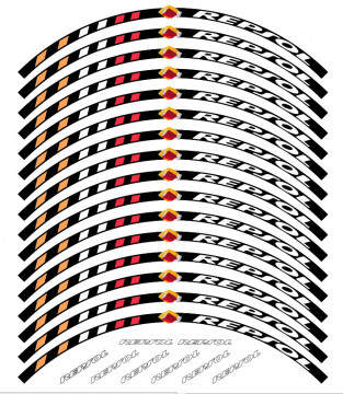 Conjunto de faixas para Jantes com Repsol