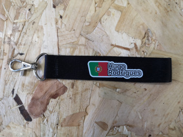 Fita Porta Chaves com Bandeira de Portugal + Nome e apelido