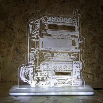 Moldura / Candeeiro com luz de presença com Camião Scania