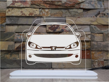 Moldura / Candeeiro com luz de presença - Peugeot 206