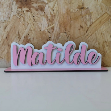 Moldura com nome - MDF (2 camadas)