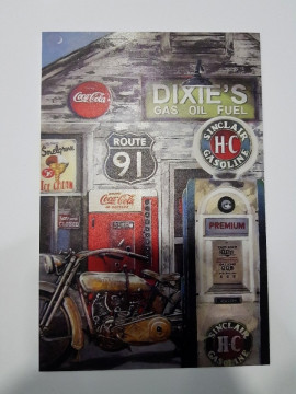 Placa Decorativa em PVC - Estação de serviço