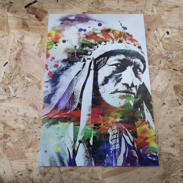 Placa Decorativa em PVC - Índio