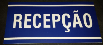 Placa PVC - Recepção