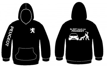 Sweatshirt com capuz com Don't Touch My Peugeot