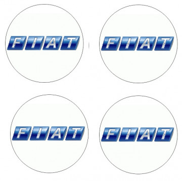 4 Autocolantes Para Centros de Jantes com Fiat
