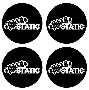 4 Autocolantes Para Centros de Jantes com Static