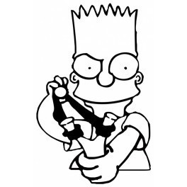 Autocolante - Bart Simpson 2