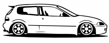 Autocolante com Honda EG6