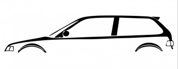 Autocolante com silhueta Honda Civic EF