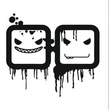 Autocolante com Smiles quadrados.