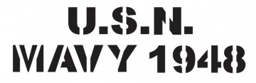 Autocolante com U.S.N. MAVY 1948