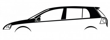Autocolante com Volkswagen Golf Mk5 5 portas