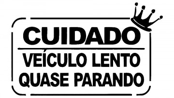 Autocolante - Cuidado, Veículo lento quase parando