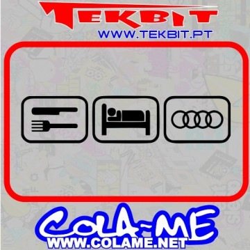 Autocolante - Eat Sleep Audi