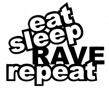 Autocolante - Eat Sleep Rave Repeat