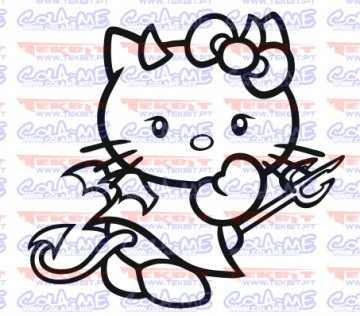 Autocolante - Hello kitty Diabo