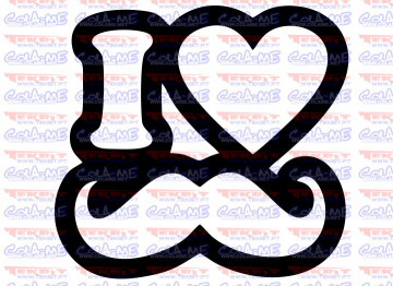 Autocolante - I love bigodes