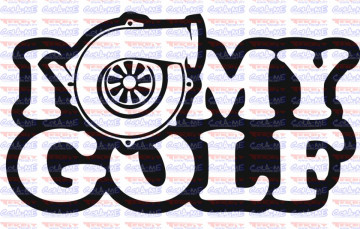Autocolante - I Love My Golf