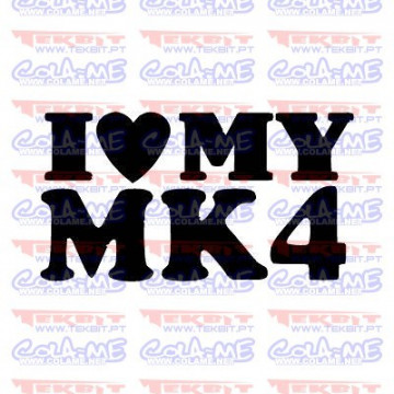 Autocolante - I love My MK4