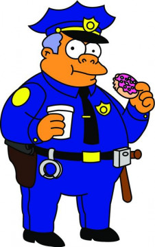 Autocolante Impresso - Chefe Clancy - Simpsons