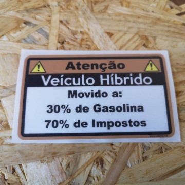 Autocolante Impresso - Veículo Hibrido (Gasolina)