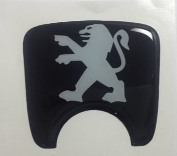 Autocolante Resinado 3D com Peugeot - 61mm x 66mm