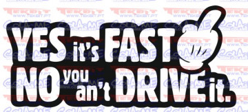Autocolante - Yes it's fast no you an't drive it.