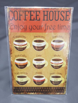 Chapa decorativa com Caffe House