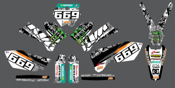Kit Autocolantes Para Moto - ktm exc xc 04-07