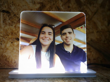 Moldura iluminada / Candeeiro de presença. Foto de Cliente