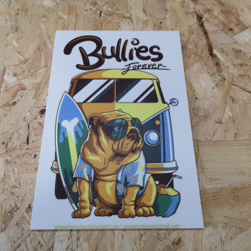 Placa Decorativa em PVC - Vw Pão de forma Bullies Forever