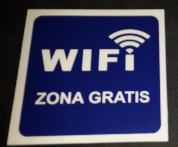 Placa PVC - WIFI Zona grátis