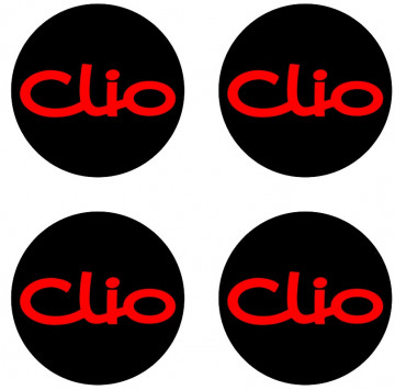 4 Autocolantes Para Centros de Jantes para Renault CLIO