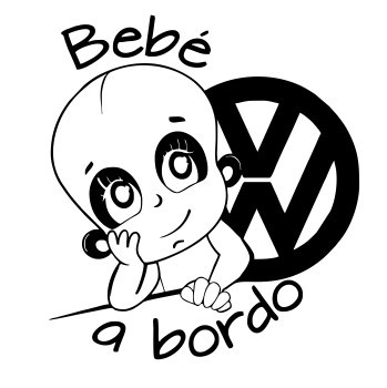 Autocolante - Bebé a bordo para Volkswagen