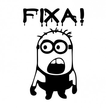 Autocolante com Fixa minion