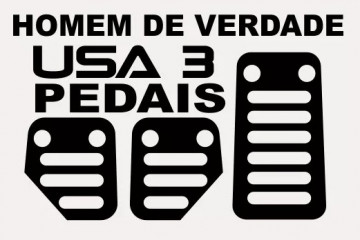 Autocolante - Homem de verdade usa 3 pedais