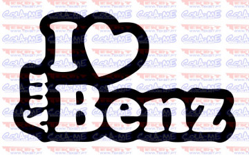Autocolante - I love my Benz