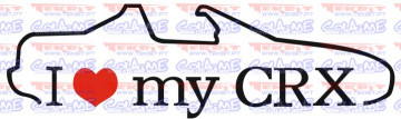 Autocolante - I love my CRX del sol